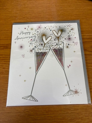 Happy Anniversary Glasses Card