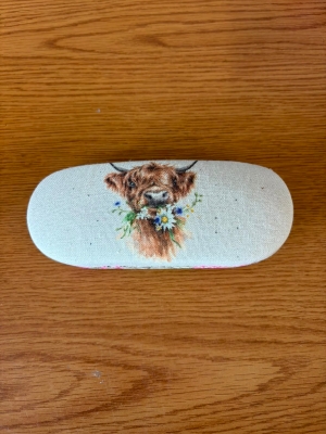 Highland Cow Glasses Case