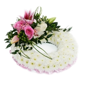 Pink massed Wreath