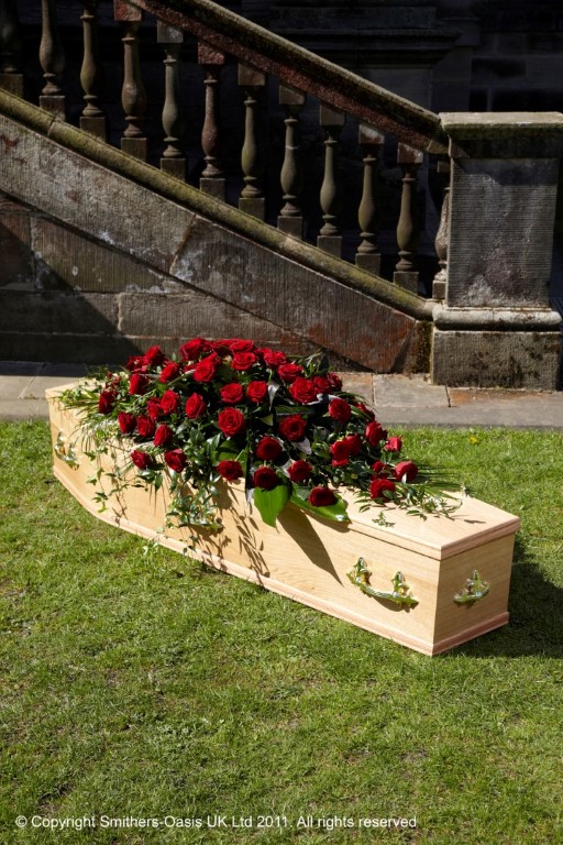 Red Rose Coffin Spray