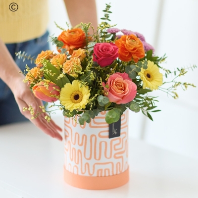Bright Hatbox Flowers