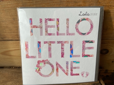 Hello little one card Pink