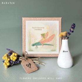 Boxed Vase & Dried Flowers