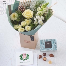 Lovely Winter Gift Box, Chocolates & Card