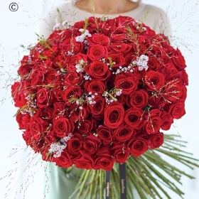 Luxury 100 Red Roses Bouquet